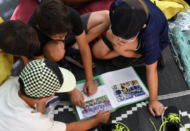 Ateliers de lecture pour les enfants dans les parcs et jardins